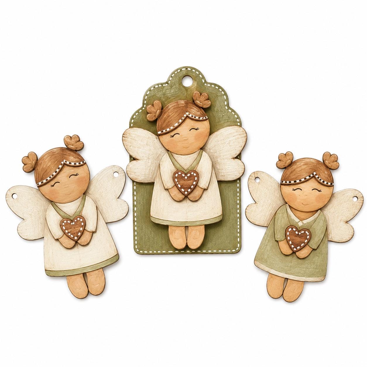 DIY Birthstone Angel Ornaments, Unfinished Ornaments, Angels Unfinished Wooden Ornaments