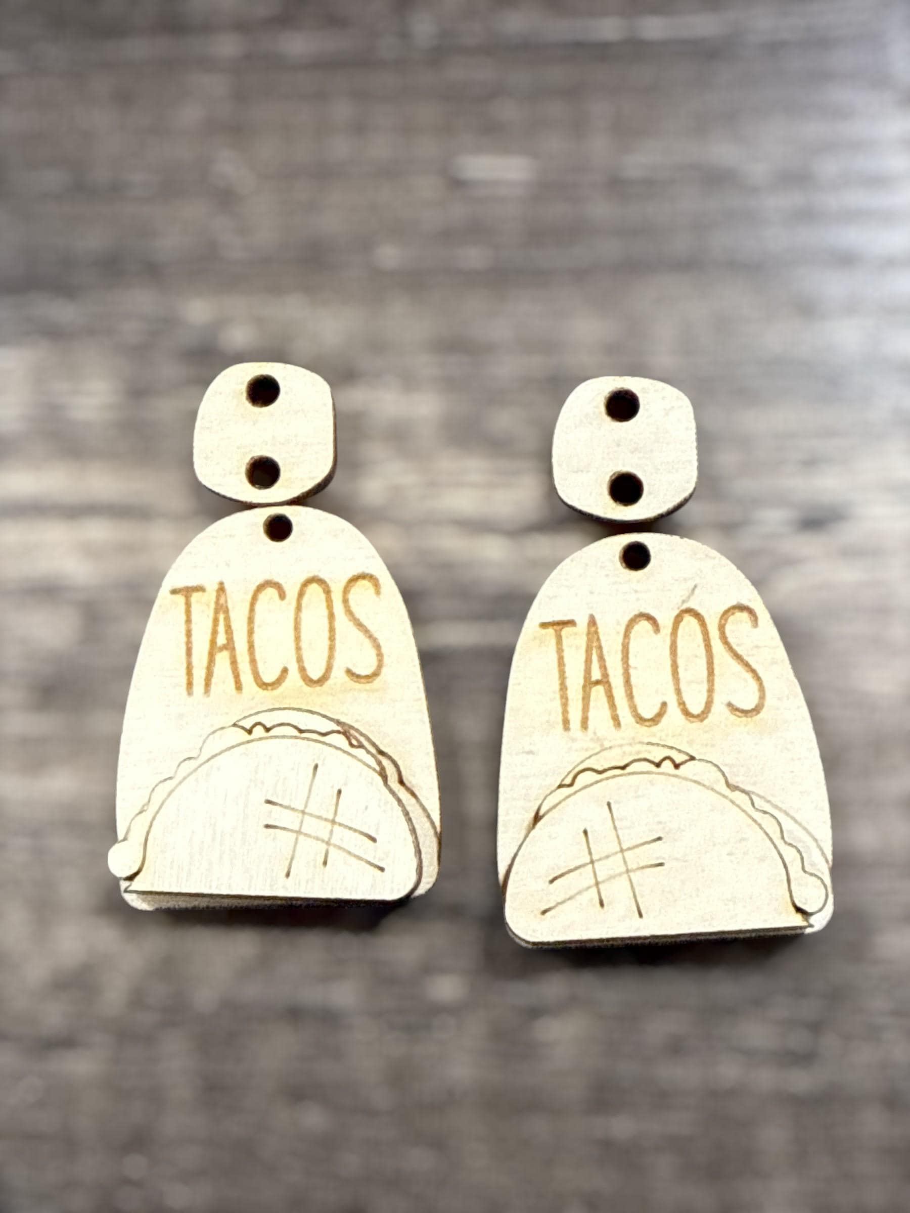 DIY Taco Earrings, Unfinished, Taco Night Earrings