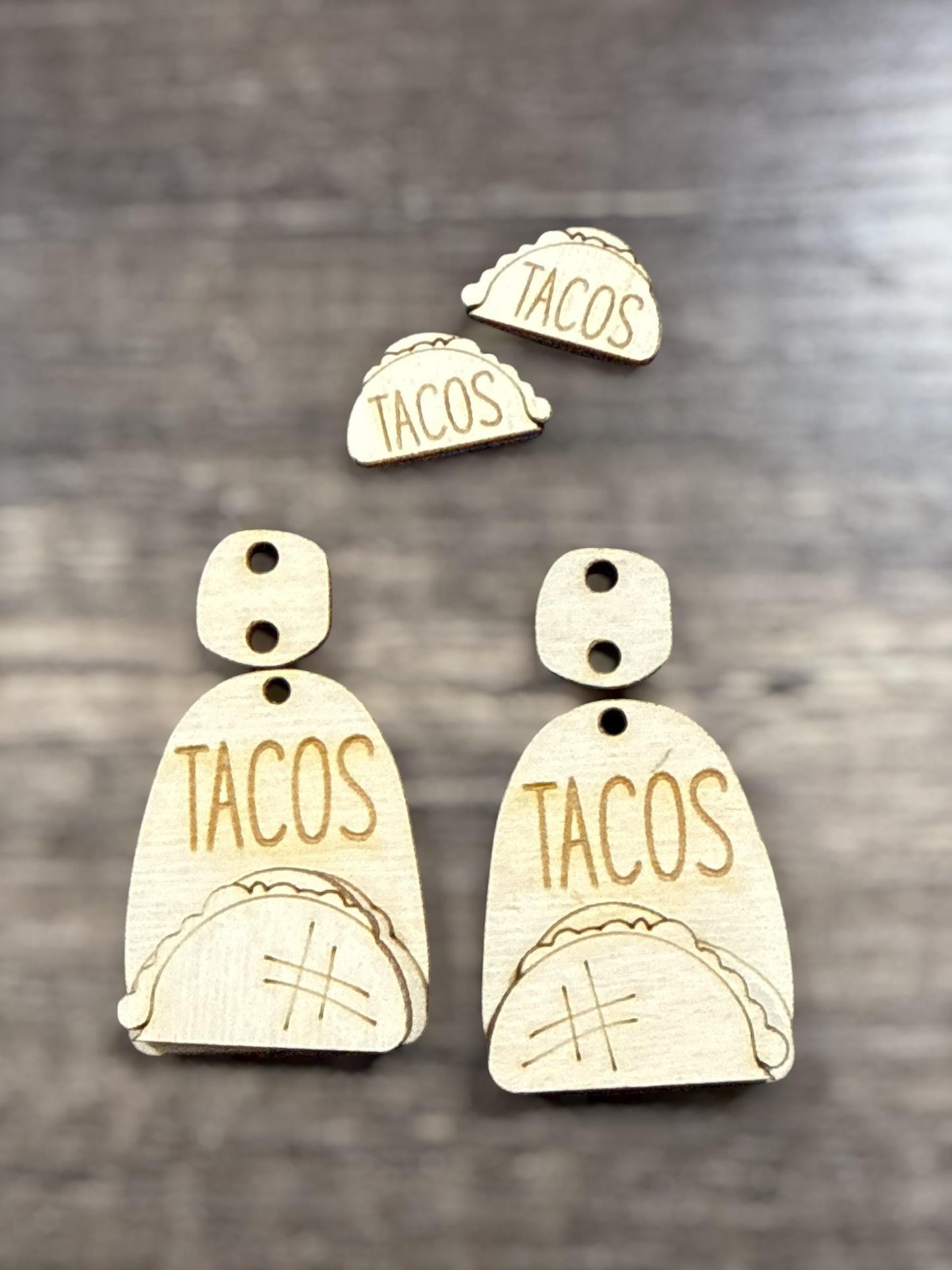 DIY Taco Earrings, Unfinished, Taco Night Earrings
