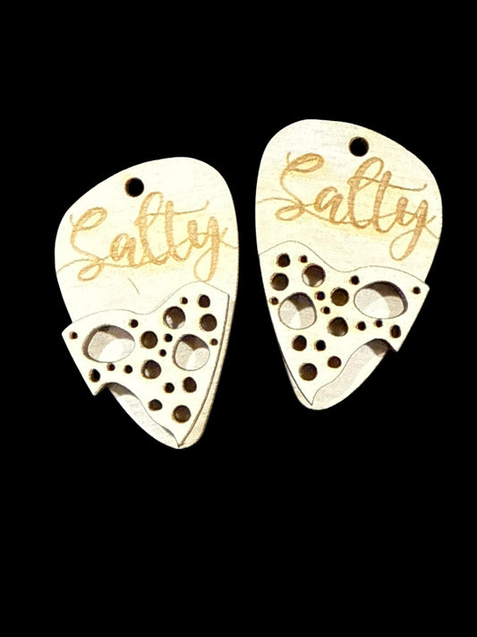 DIY Salty Beach Earrings, Unfinished, Salty Sand Dollar Earrings