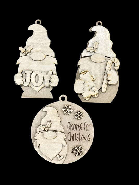 DIY Gnome Ornaments for Christmas, Gnome Ornament, Unfinished Wood Christmas