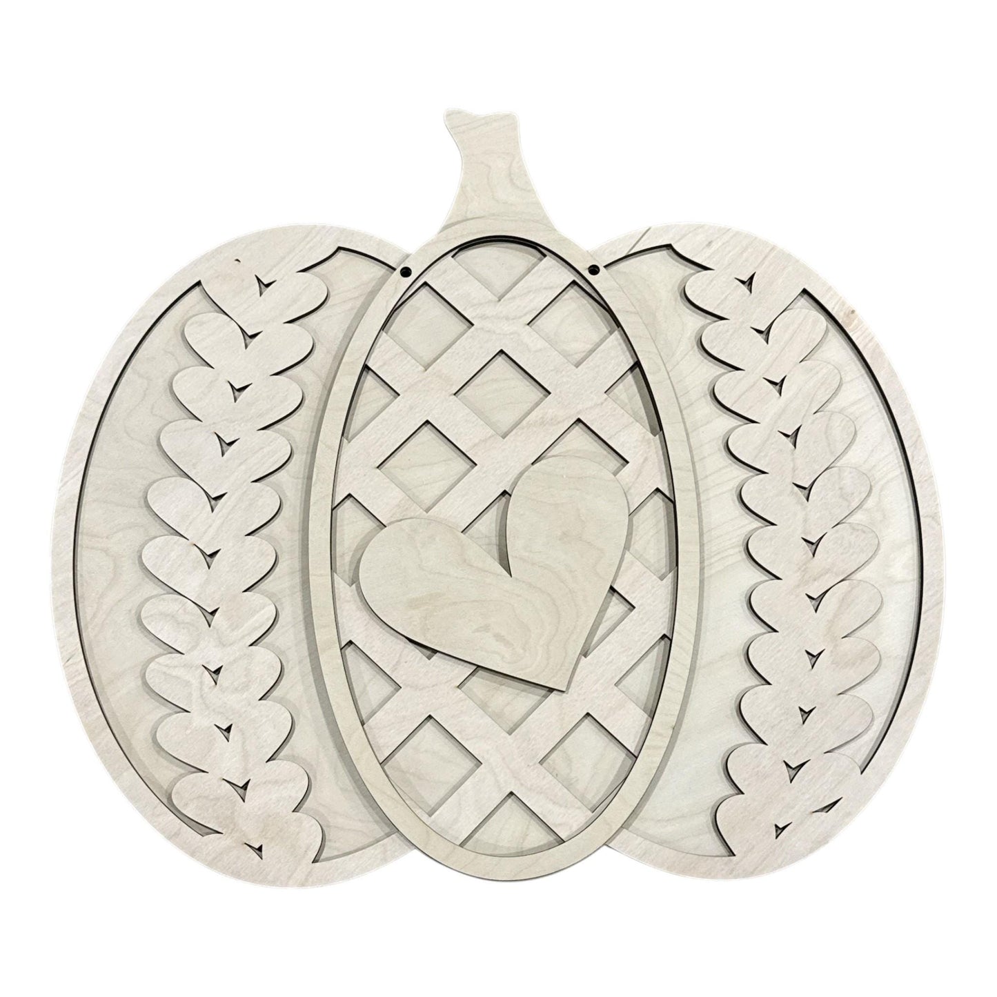 DIY Pumpkin Lattice Door Hanger, 3d Door Hanger, Unfinished Door Hanger