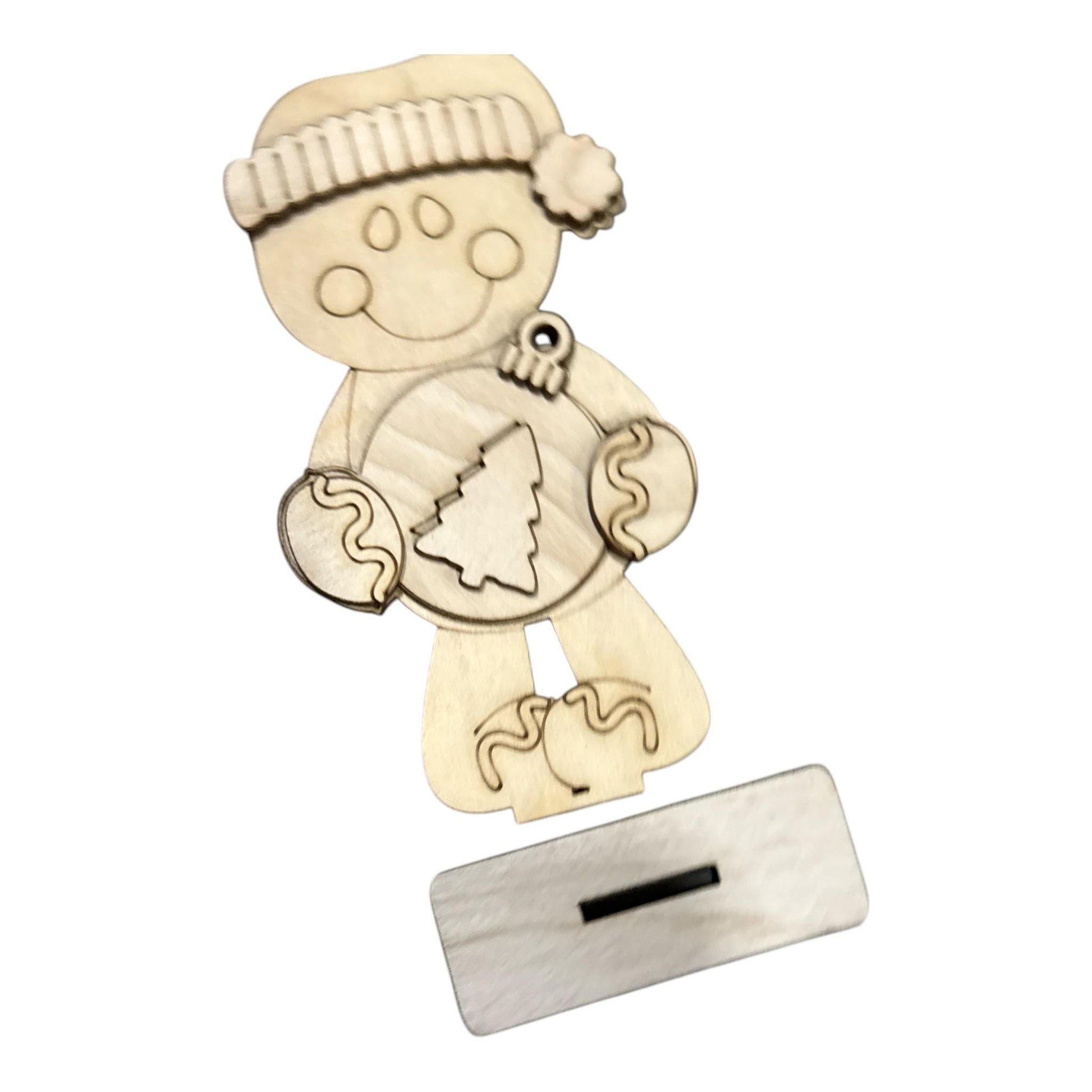 DIY Cute Gingerbread Shelf Sitter, Winter Bear, Gingerbread, Tiered Tray, Kids Craft, Holiday Crafts