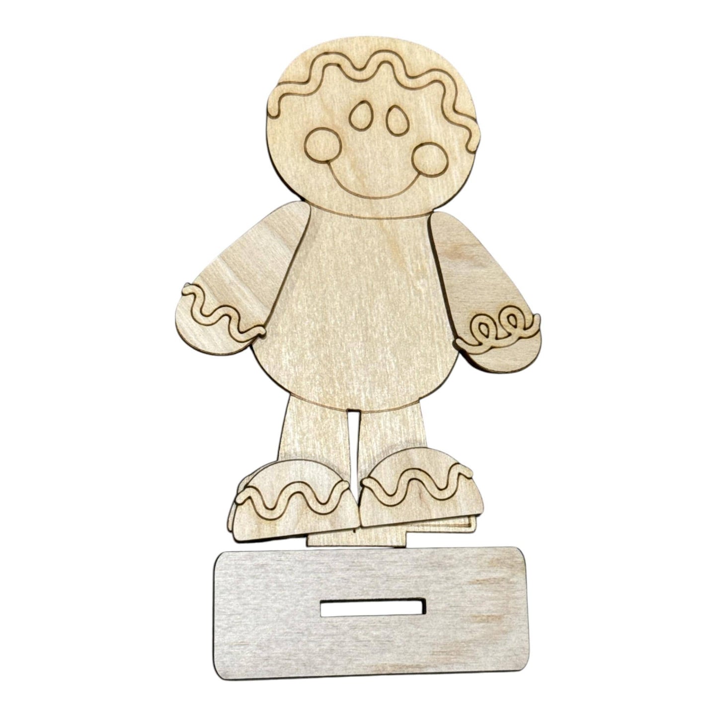 DIY Cute Gingerbread Shelf Sitter, Winter Bear, Gingerbread, Tiered Tray, Kids Craft, Holiday Crafts