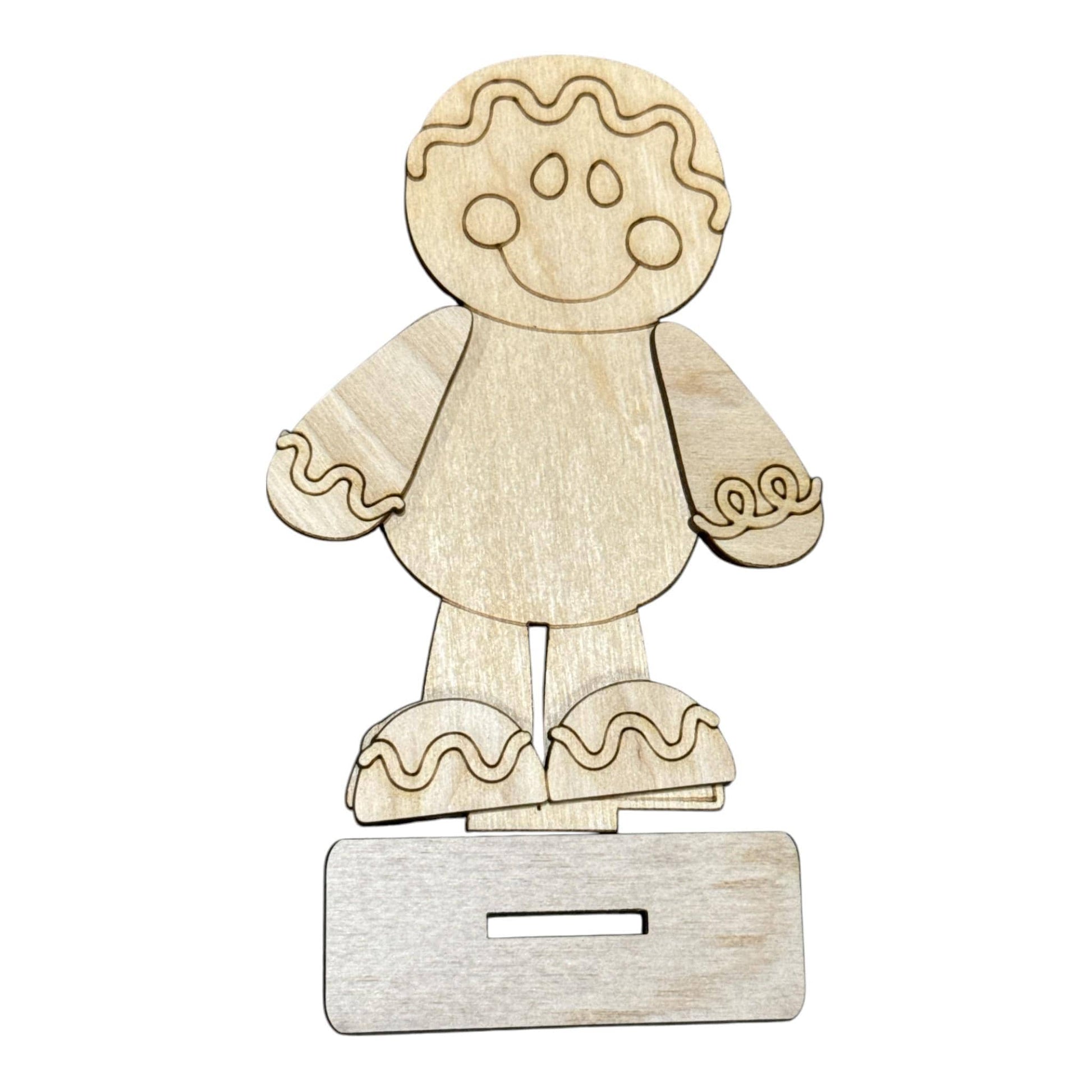 DIY Cute Gingerbread Shelf Sitter, Winter Bear, Gingerbread, Tiered Tray, Kids Craft, Holiday Crafts