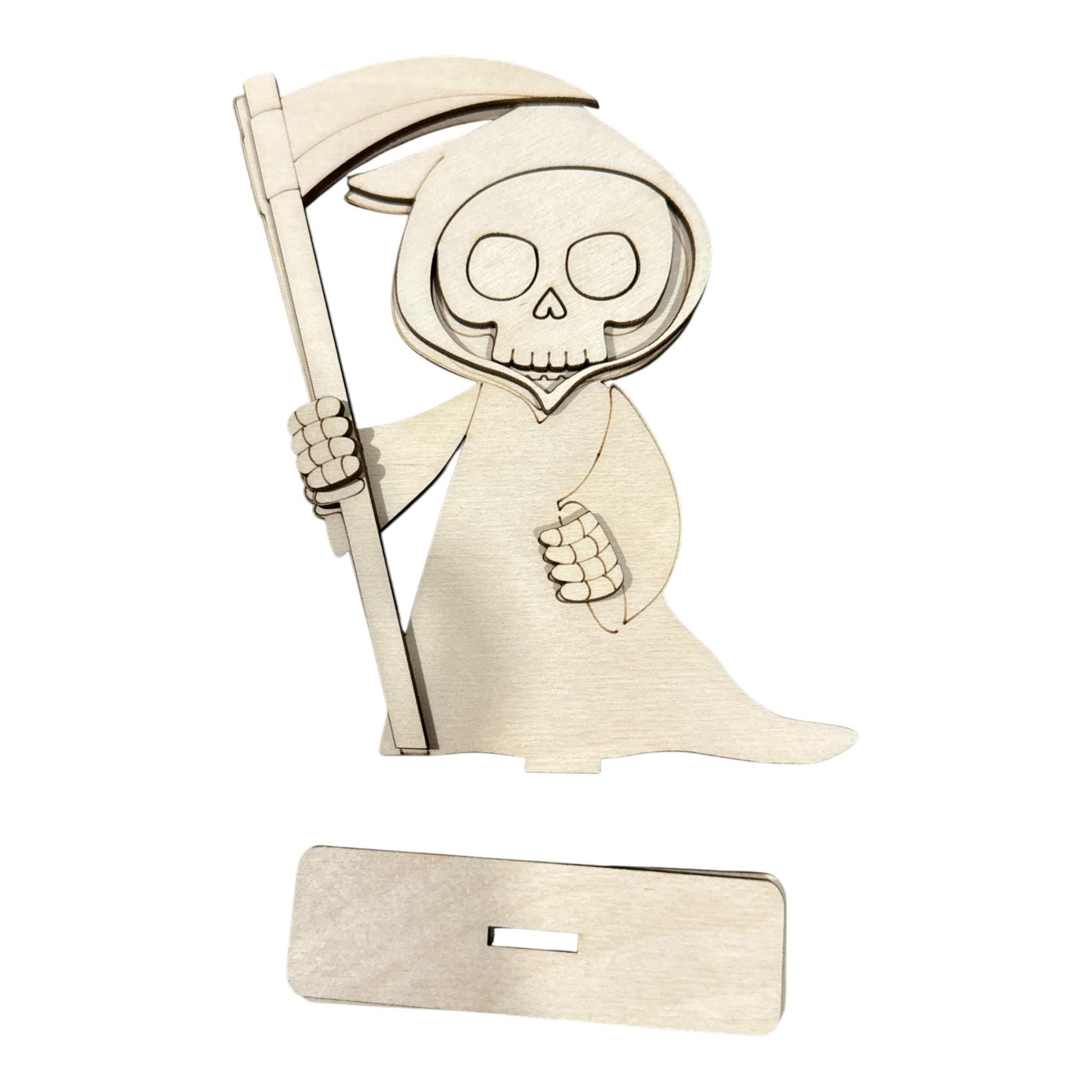 DIY Grim ReaperHalloween Unfinished Shelf Sitter, Halloween