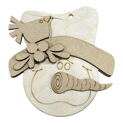 DIY Sweet Friends, Gingerbread and Snowman Unfinished Ornaments