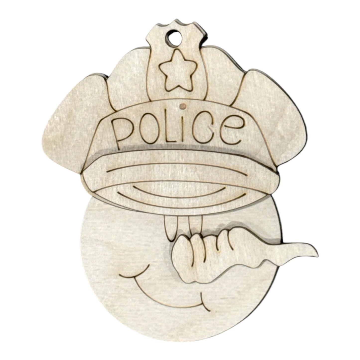 DIY Police Snowman Ornament, Police