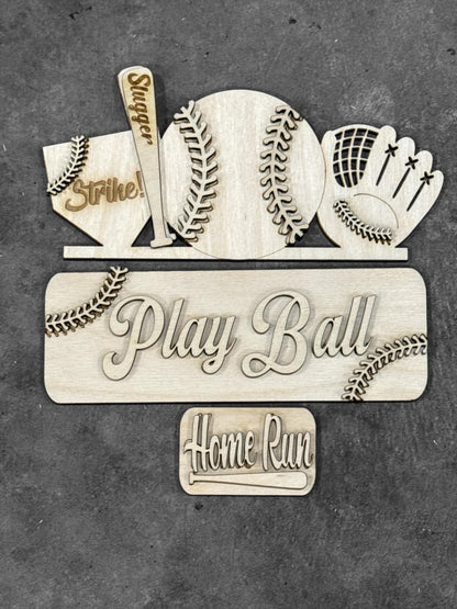 DIY Play Ball Truck Insert: Interchangeable, Insert Only, Baseball
