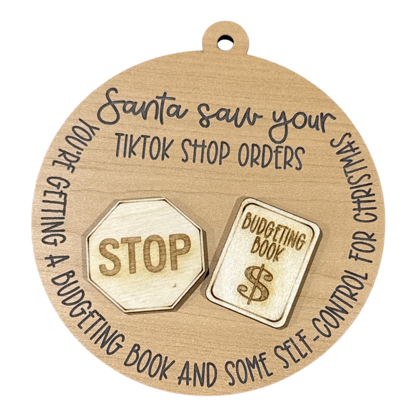 DIY Santa Saw your Ornaments, Tik Tok, Amazon, Door Dash, Unfinished Christmas