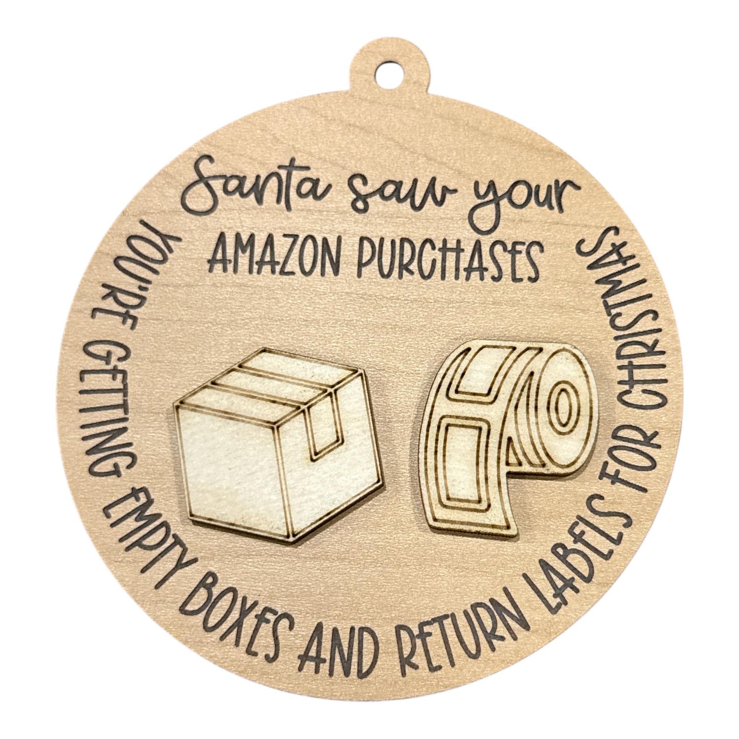 DIY Santa Saw your Ornaments, Tik Tok, Amazon, Door Dash, Unfinished Christmas