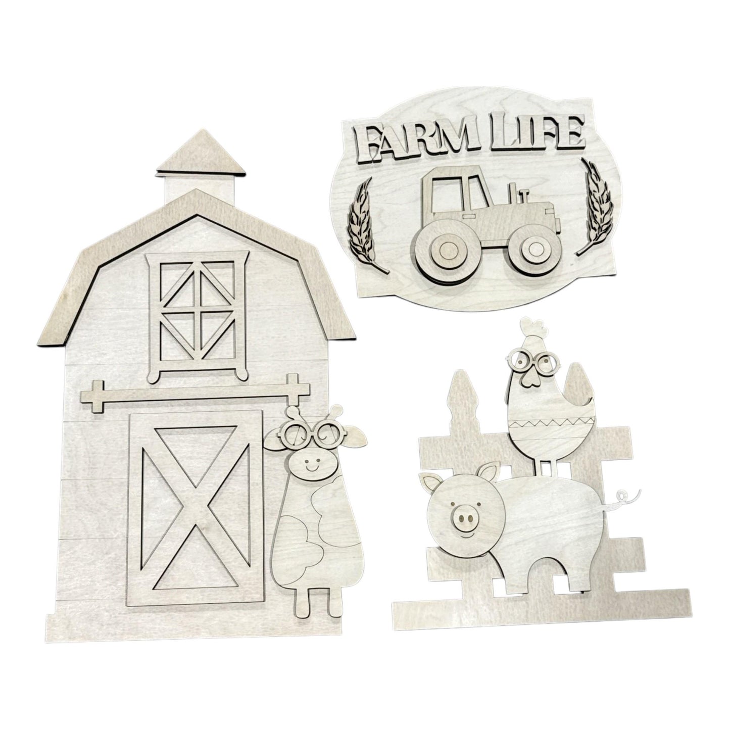 DIY Farm Animal and Barn Base Porch Leaner Insert Only, Interchangeable Porch Leaner, Seasonal
