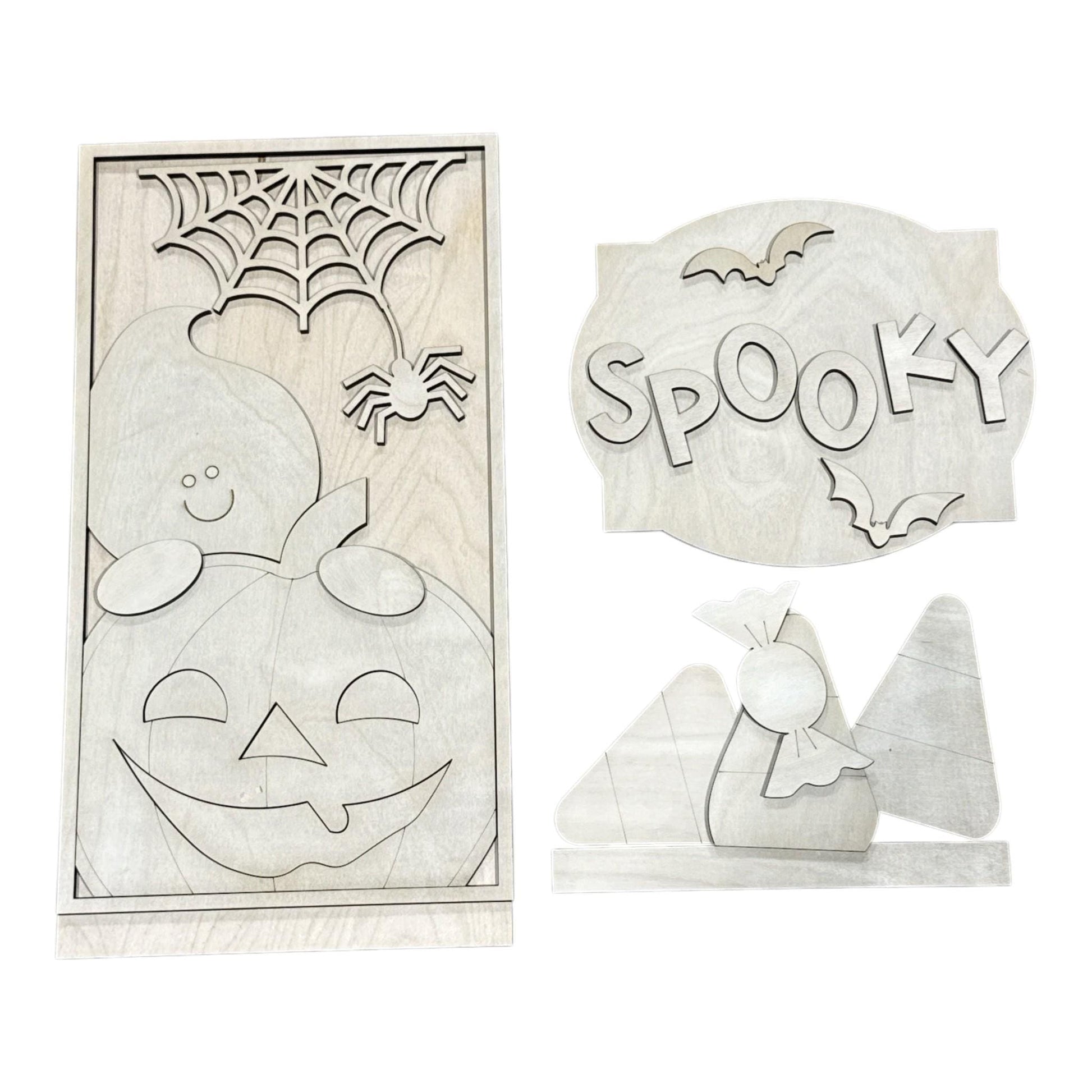 DIY Spooky Ghost Leaner Insert Only, Interchangeable Porch Leaner, Seasonal