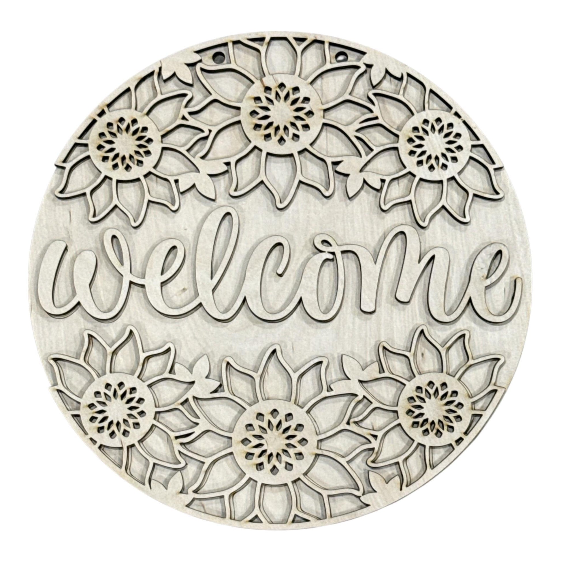 DIY Welcome Sunflower Door Hanger, 3d Door Hanger, Unfinished Door Hanger