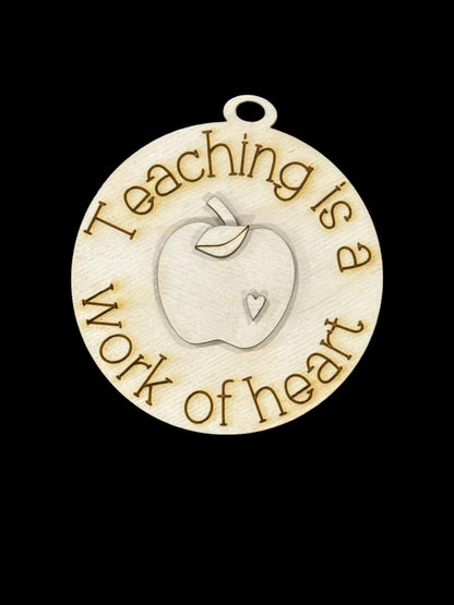 DIY Teacher Ornaments 2, Teacher Car Charms Unfinished