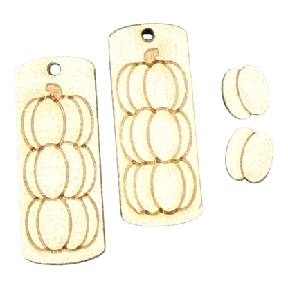 DIY Stacked Pumpkins Earrings: Unfinished Birch Blanks