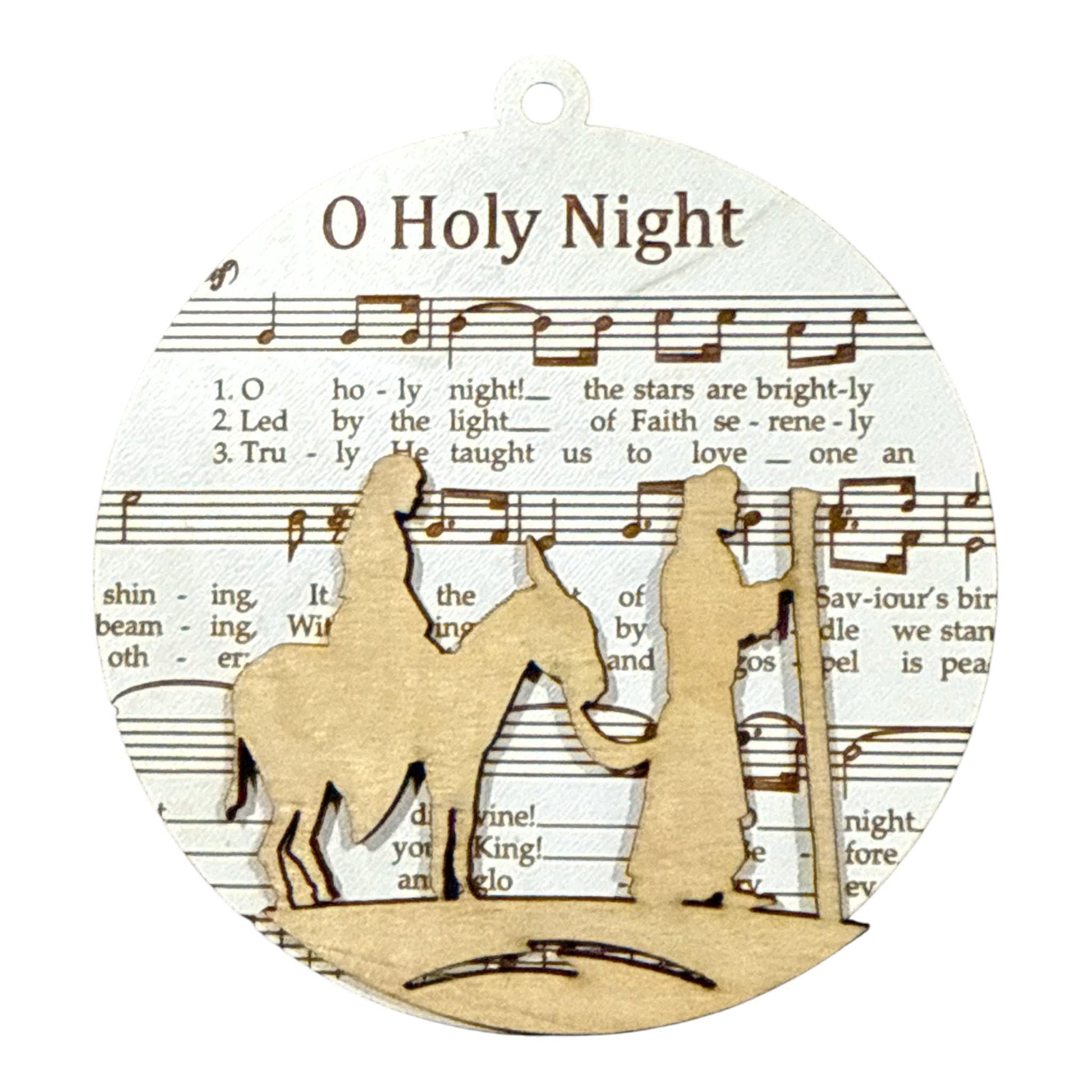 DIY Round Nativity Christmas Ornaments, Unfinished