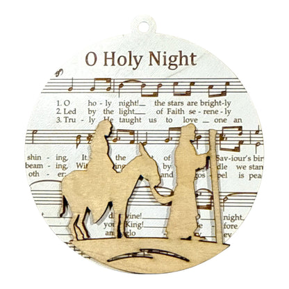 DIY Round Nativity Christmas Ornaments, Unfinished