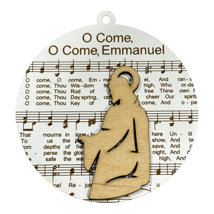 DIY Round Nativity Christmas Ornaments, Unfinished