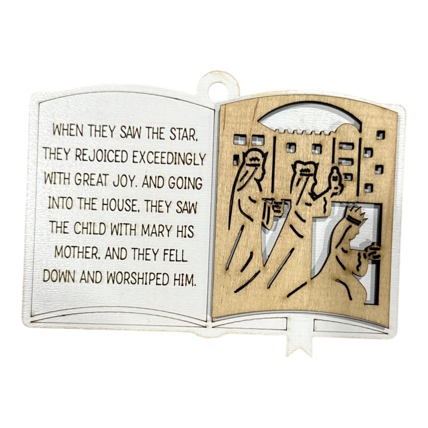 DIY Book Nativity Christmas Ornaments, Unfinished