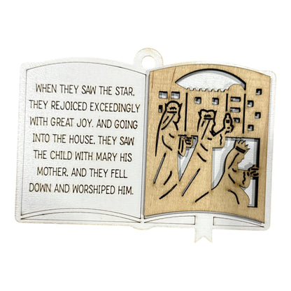 DIY Book Nativity Christmas Ornaments, Unfinished