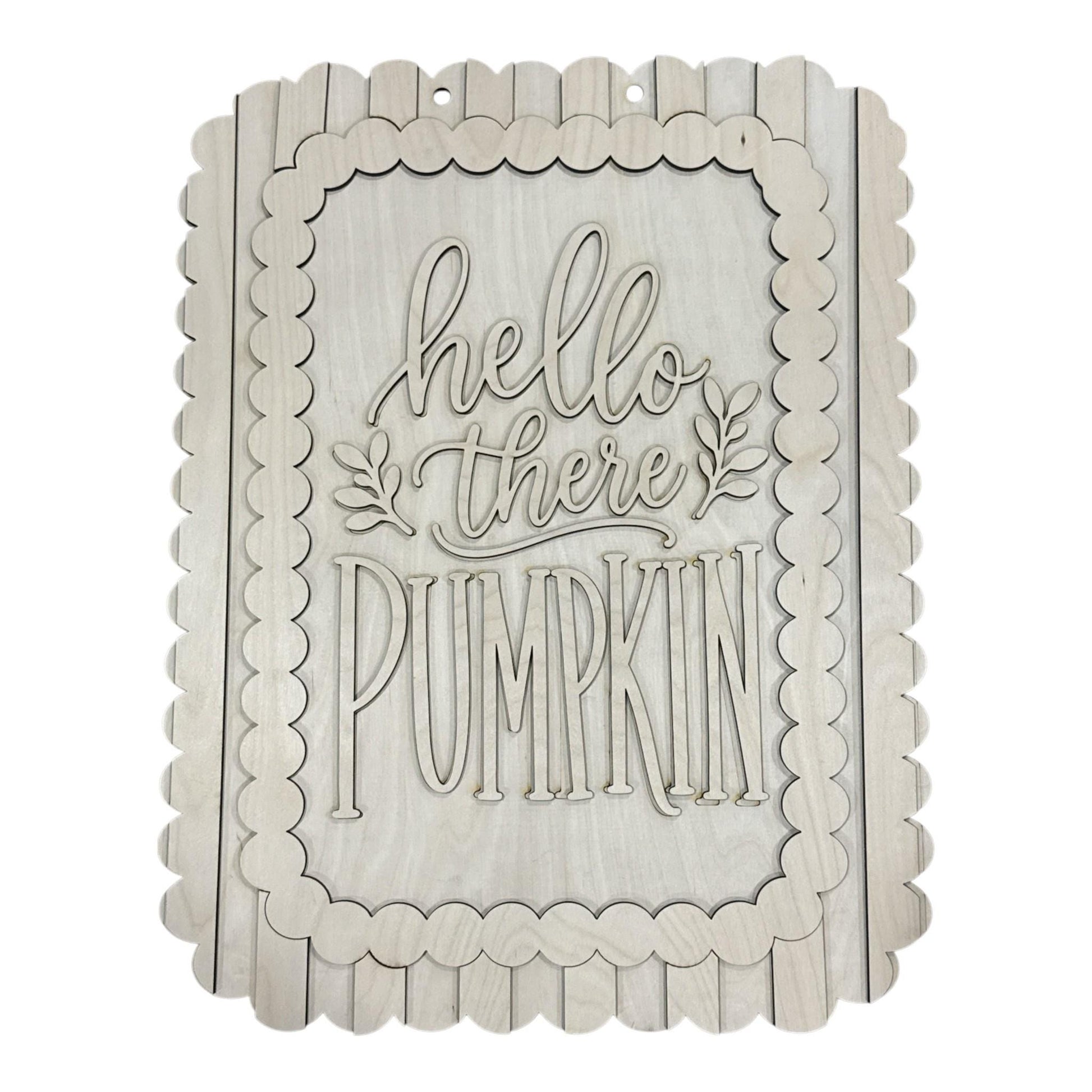 DIY Hello There Pumpkin with Scallop