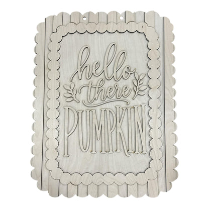 DIY Hello There Pumpkin with Scallop