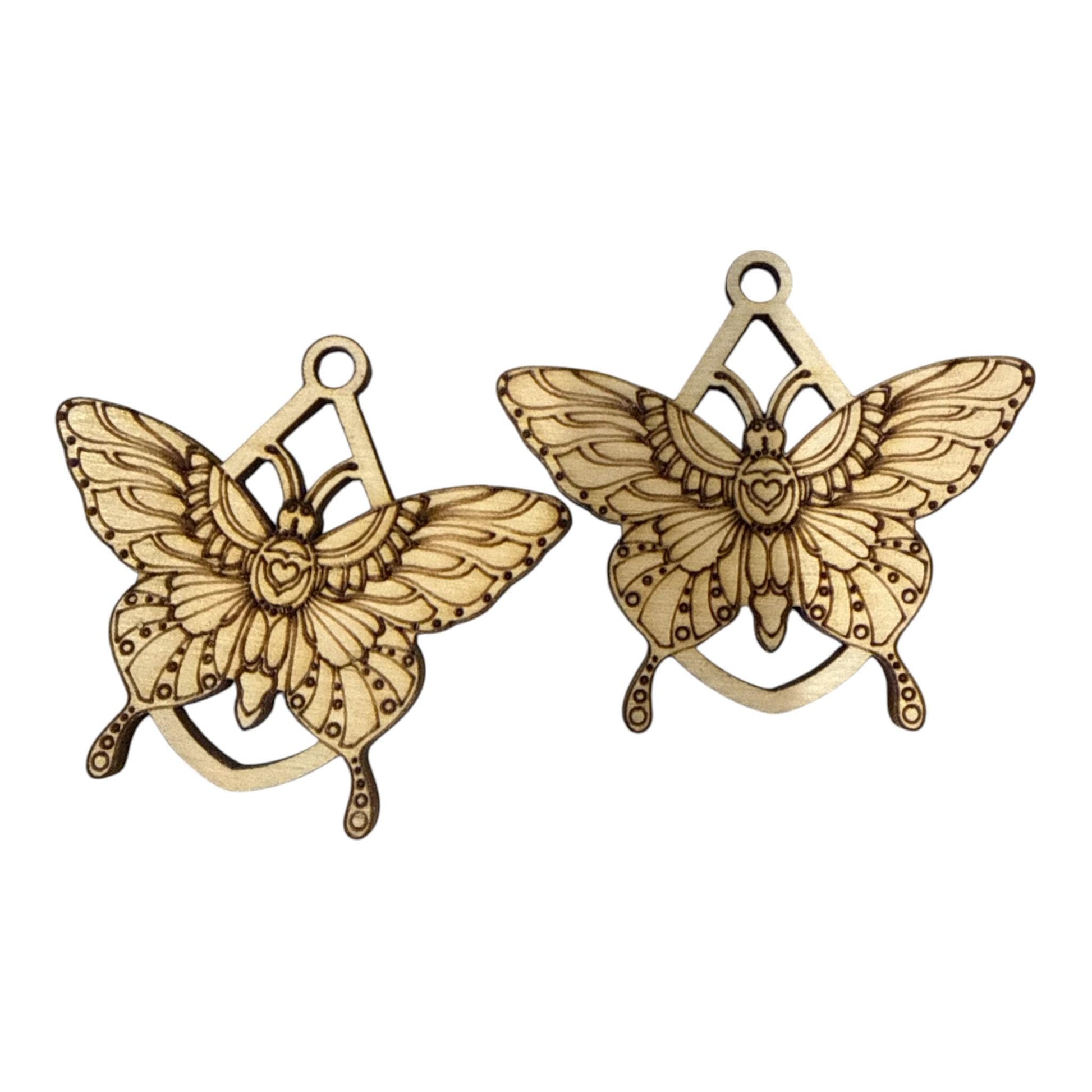 DIY Bug Single Earrings, Engraved Wooden Earrings Unfinished