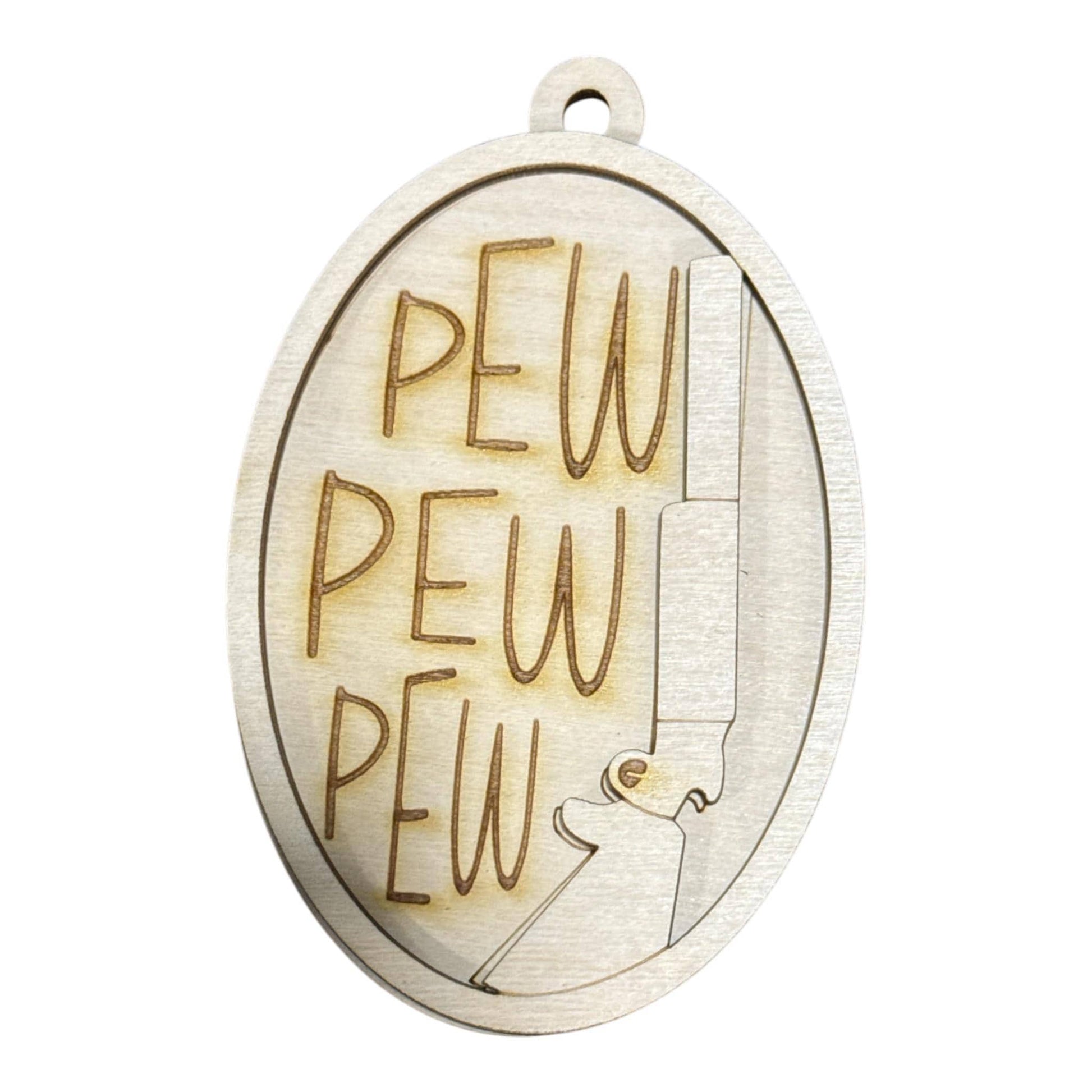 DIY Pew Pew Pew Hunter Ornament Unfinished