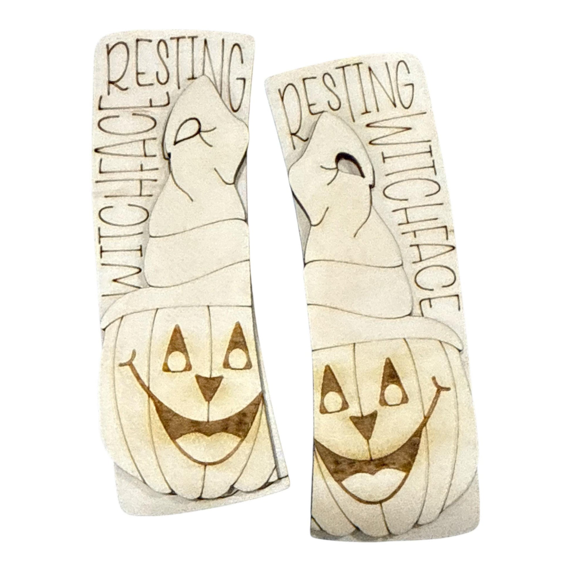 DIY Resting Witch Face Pumpkin, 2" and 4"