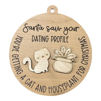 DIY Santa Saw your Ornaments, Tik Tok, Amazon, Door Dash, Unfinished Christmas