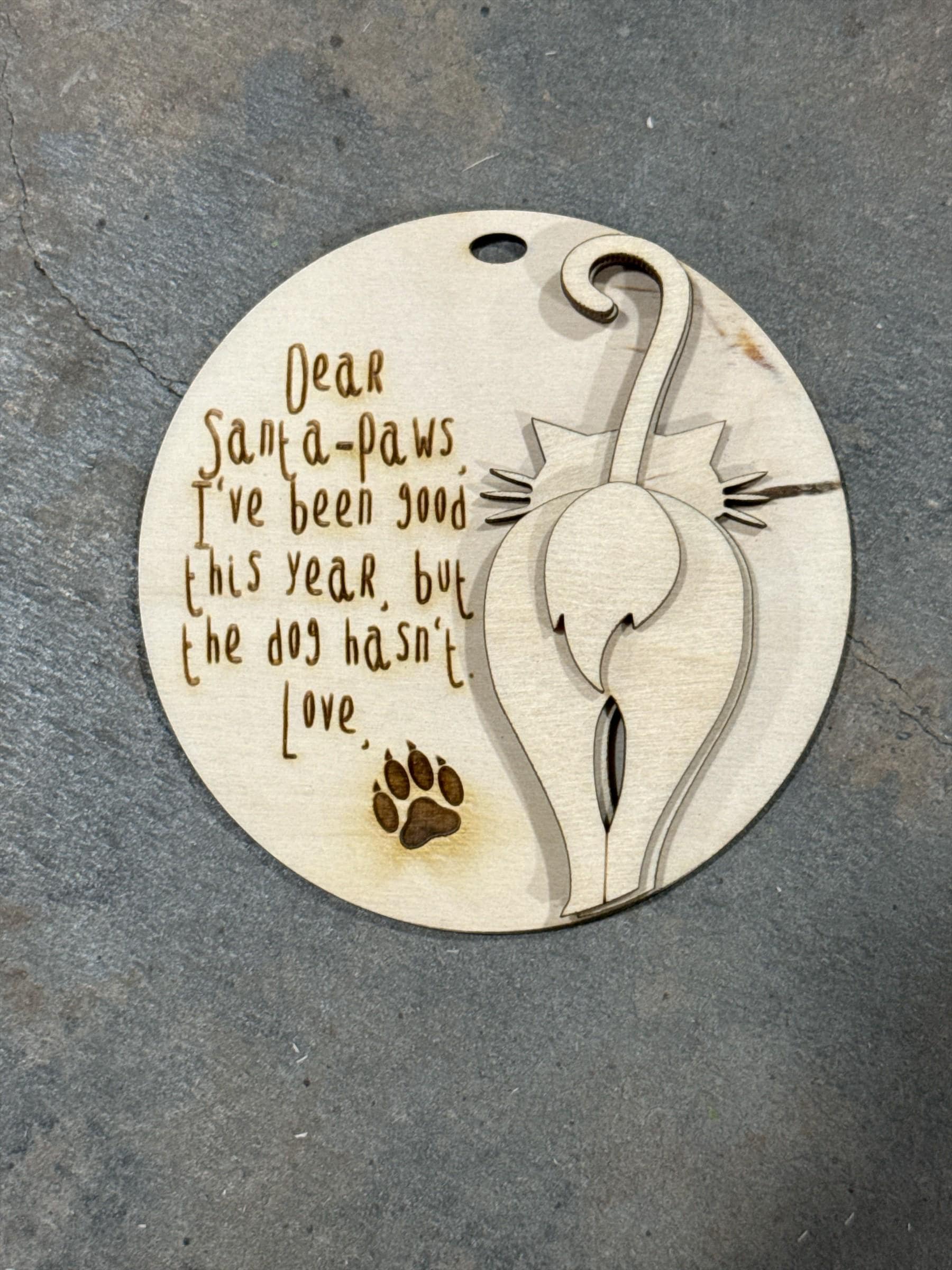 DIY Dear Santa Paws Ornaments, Unfinished Christmas