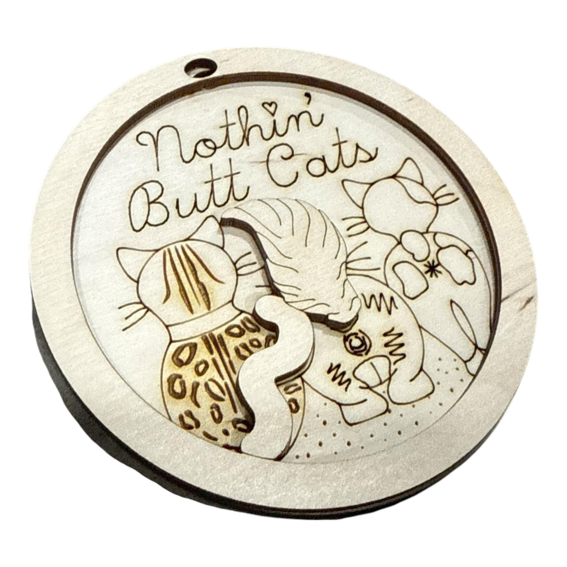 DIY Nothing Butt Cat's Ornaments, Unfinished Christmas