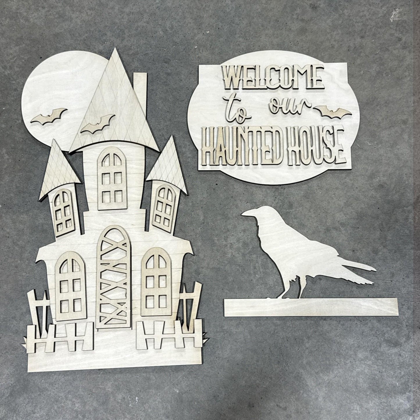 DIY Haunted Mansion Porch Leaner Insert Only, Interchangeable Porch Leaner, Seasonal