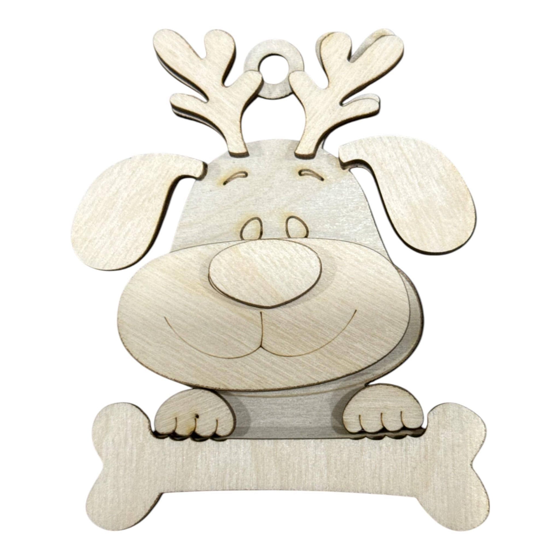 DIY Set of 10 Dog Bone Ornaments, Cute Dogs 3D