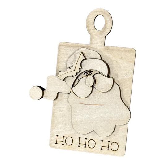 DIY Ho Ho Ho Santa Ornaments, Unfinished Christmas