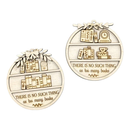 DIY Book Lover Ornaments, Unfinished Ornaments, Book Unfinished Wooden Ornaments