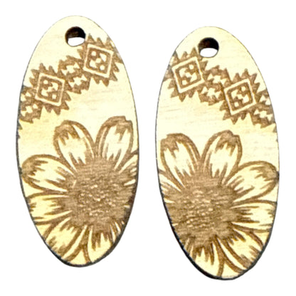 DIY Sunflower Tribal Earrings, Unfinished