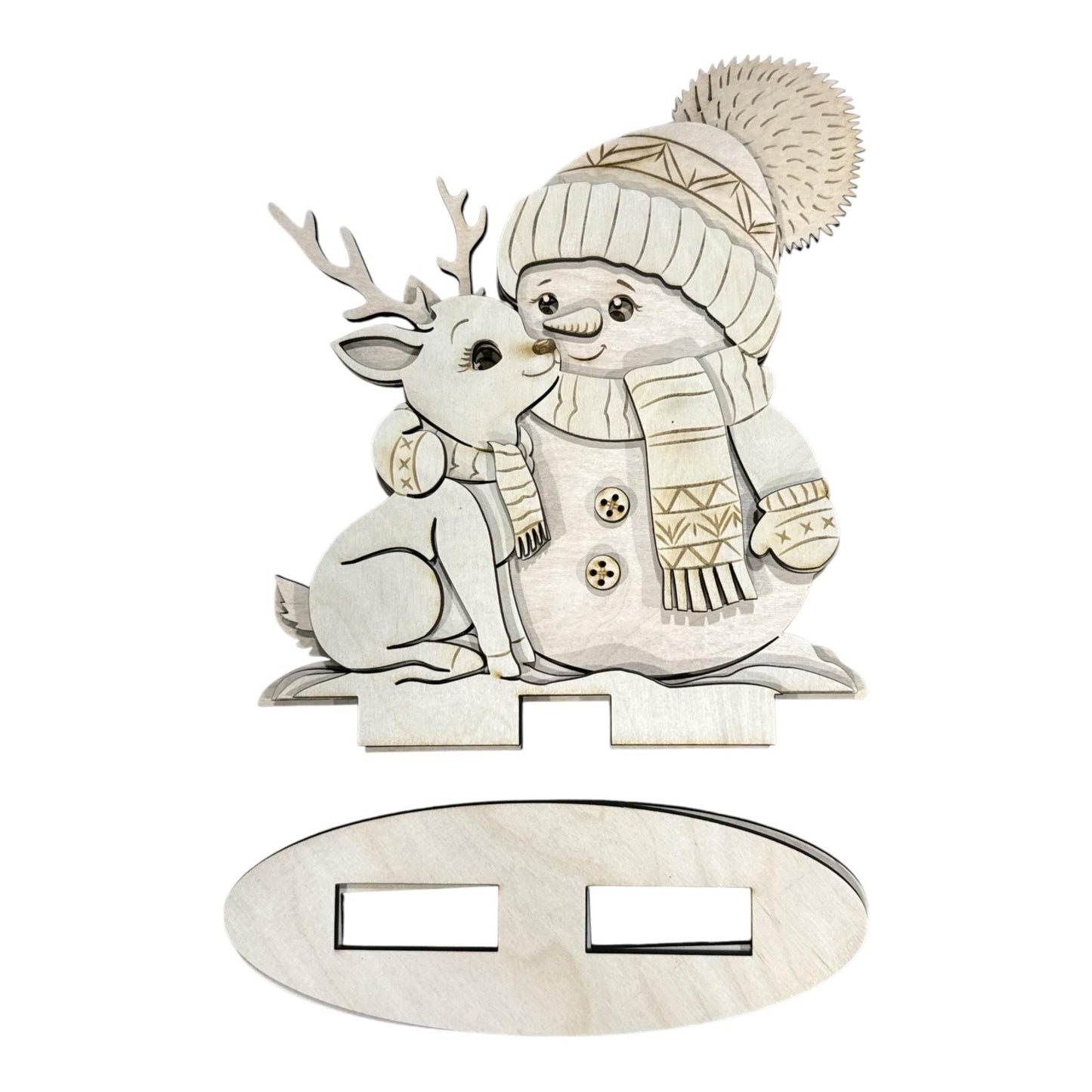 DIY 3-D Santa Snowman and Gnome Layered, DIY, Shelf Sitter