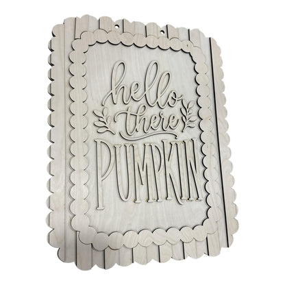 DIY Hello There Pumpkin with Scallop