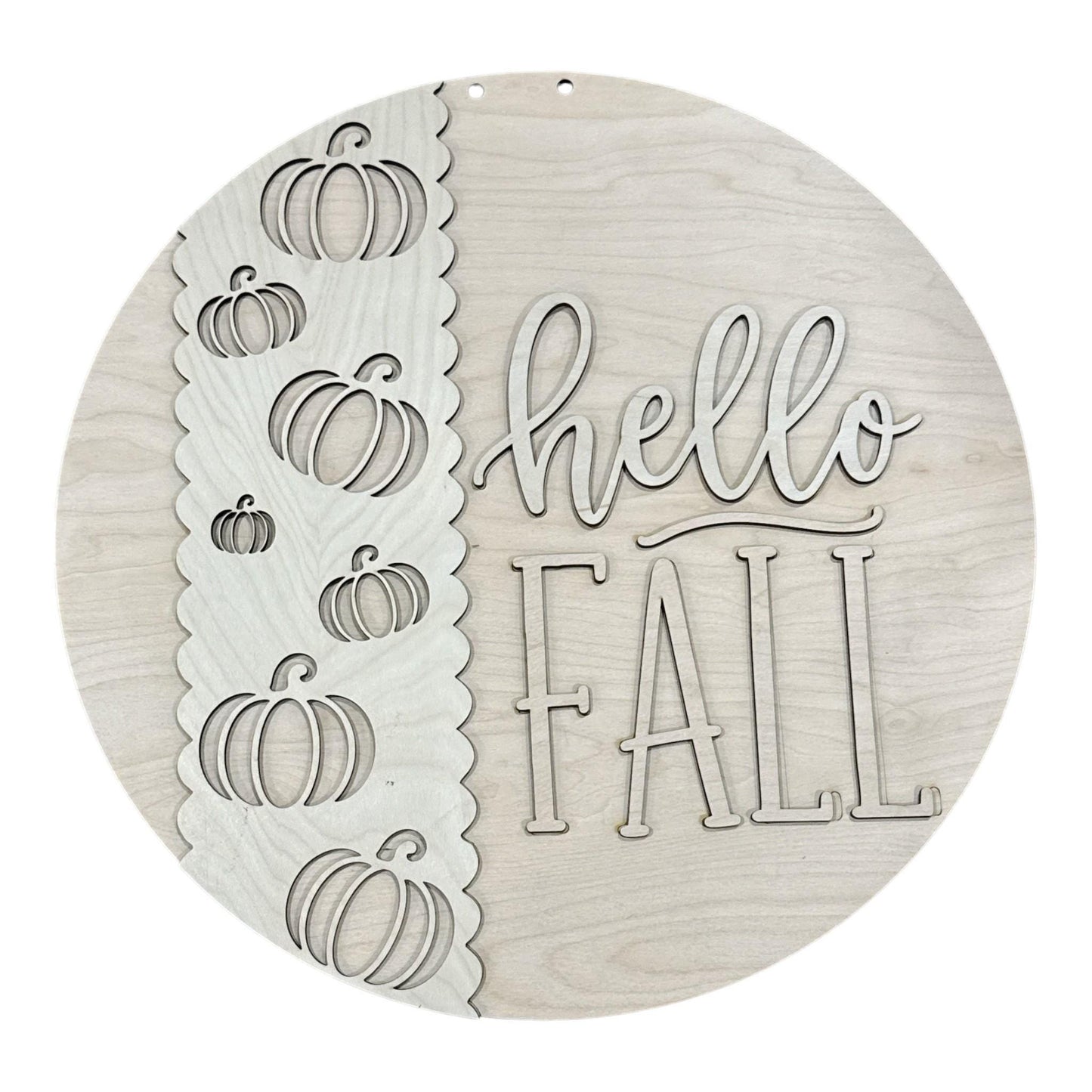 DIY Hello Fall Round with Pumpkins