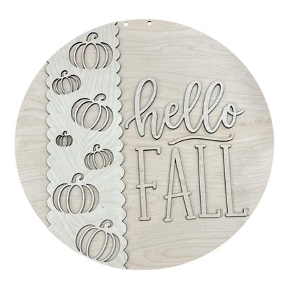 DIY Hello Fall Round with Pumpkins
