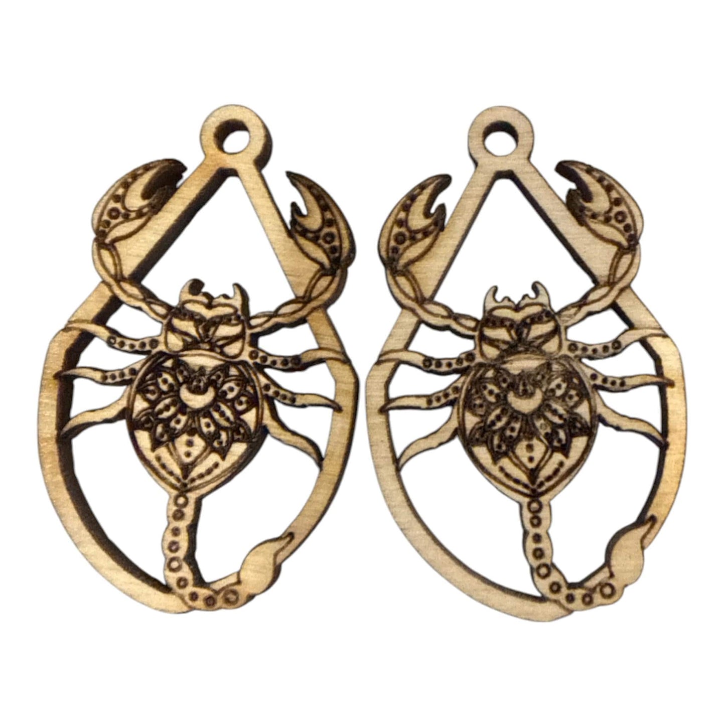 DIY Bug Single Earrings, Engraved Wooden Earrings Unfinished