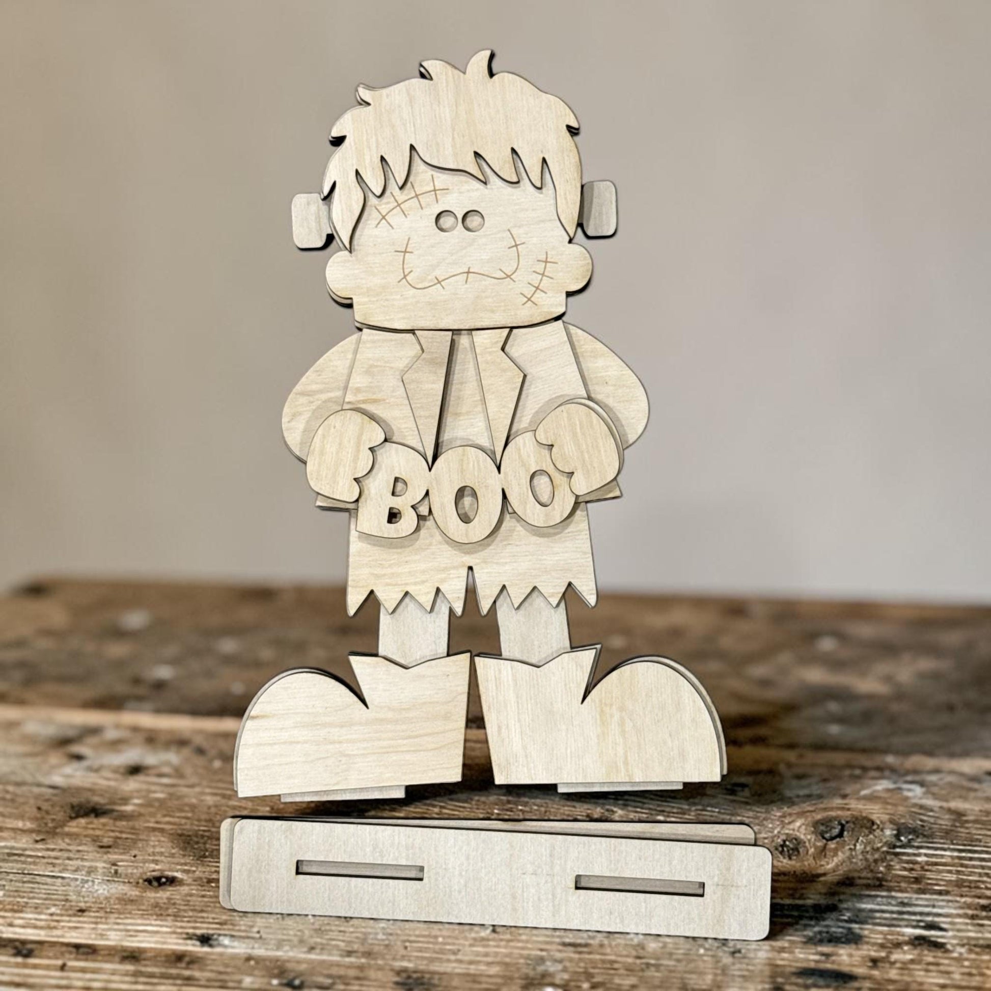DIY Boo Frankenstein, Shelf Sitter