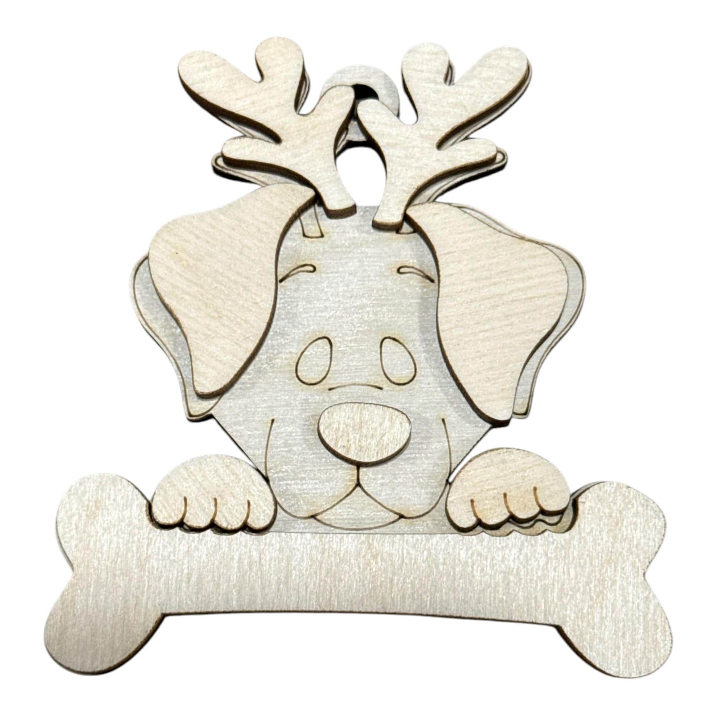DIY Set of 10 Dog Bone Ornaments, Cute Dogs 3D