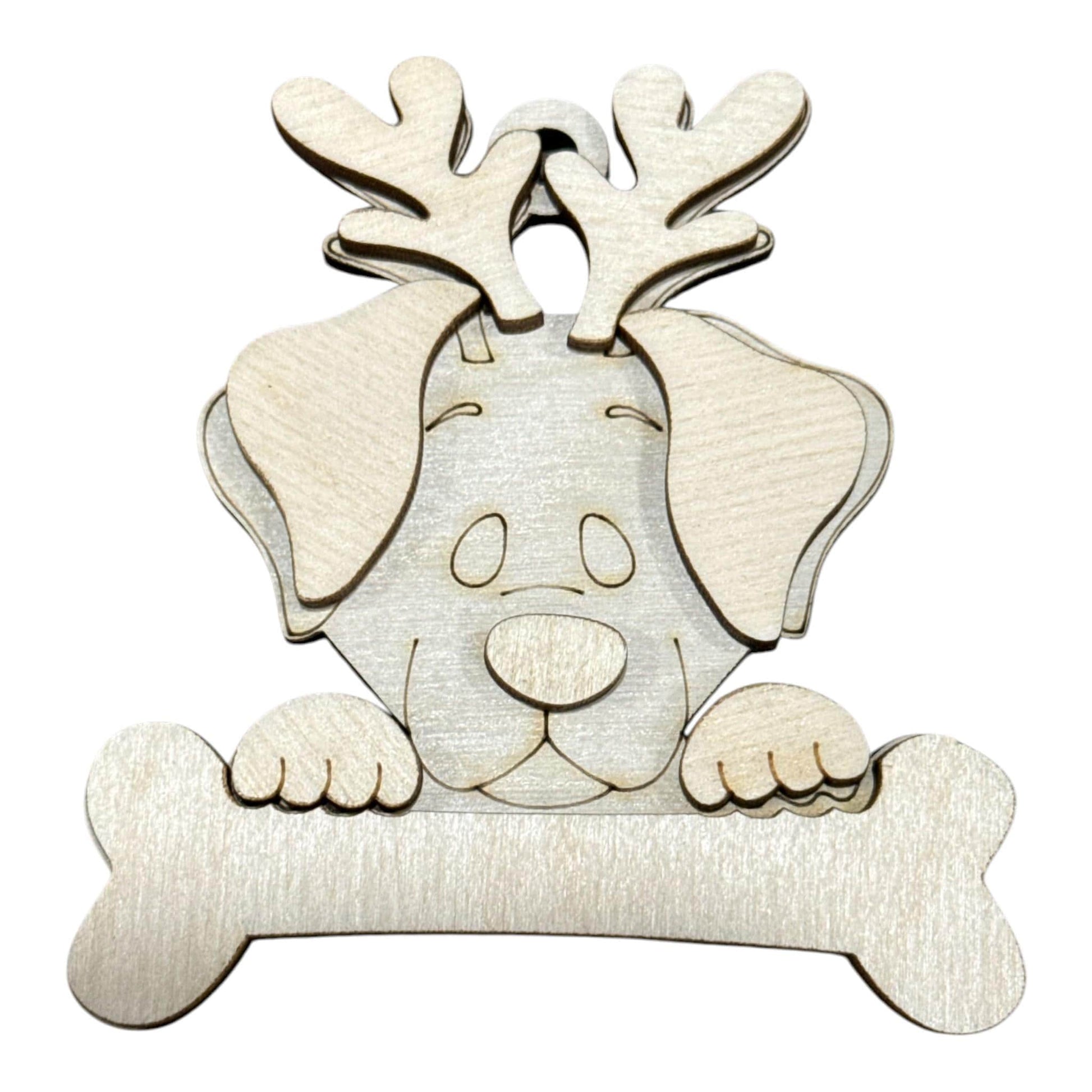 DIY Set of 10 Dog Bone Ornaments, Cute Dogs 3D