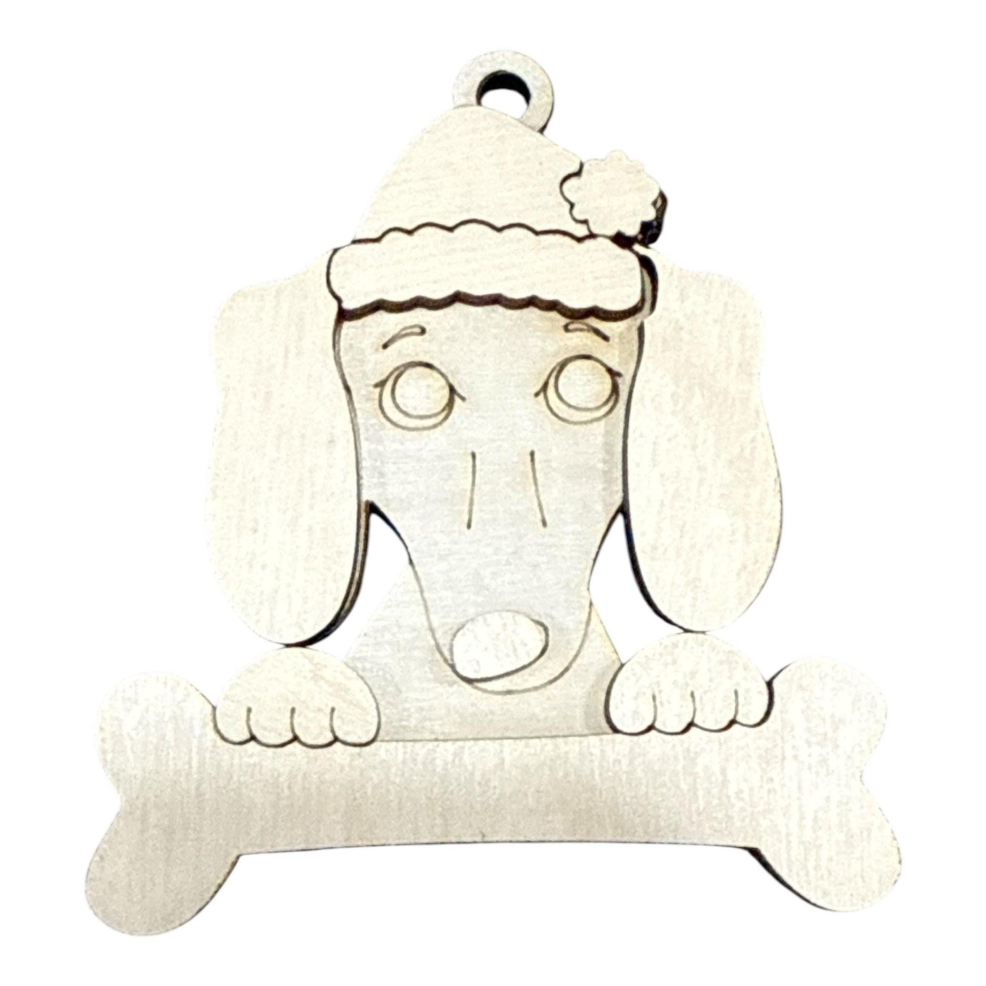 DIY Set of 10 Dog Bone Ornaments, Cute Dogs 3D