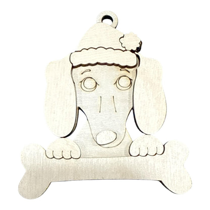 DIY Set of 10 Dog Bone Ornaments, Cute Dogs 3D