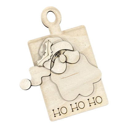 DIY Ho Ho Ho Santa Ornaments, Unfinished Christmas