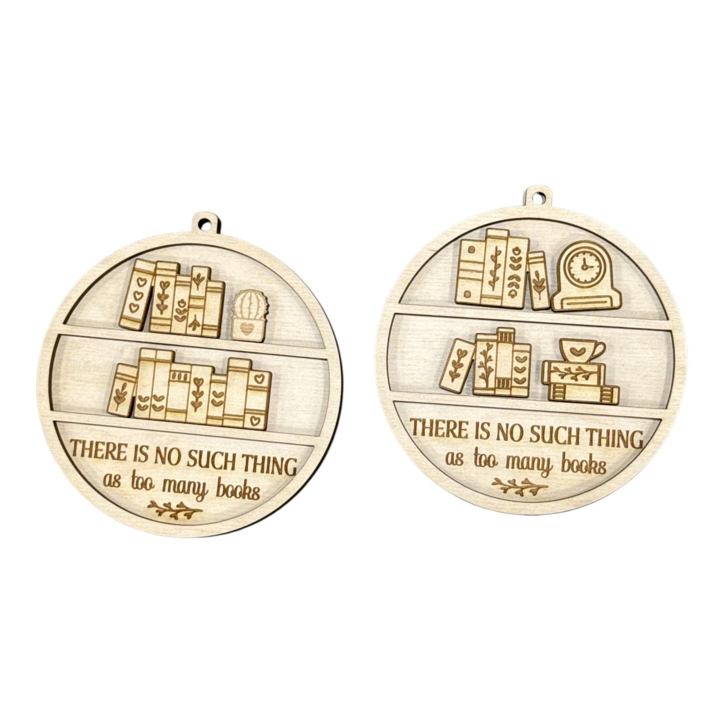 DIY Book Lover Ornaments, Unfinished Ornaments, Book Unfinished Wooden Ornaments